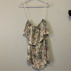 Strapless Floral Romper